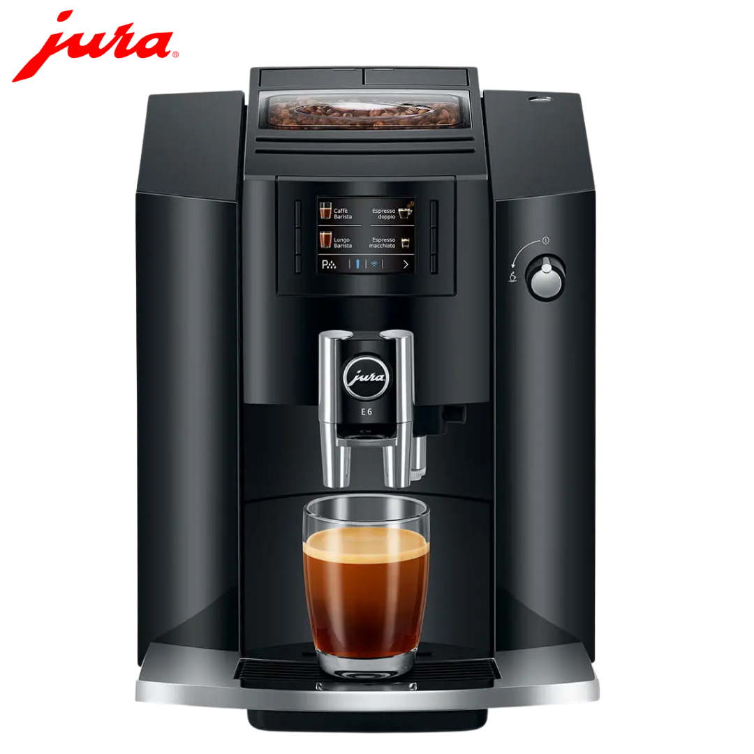 Кофемашина автоматическая Jura Е6 Piano Black EB, зерновой и молотый, черная / Кофемашины oe.kz Кофемашина автоматическая Jura Е6 Piano Black EB, зерновой и молотый, черная / Кофемашины