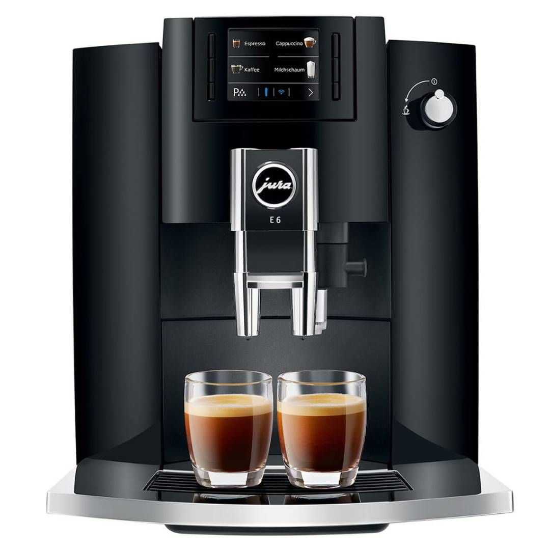 Кофемашина автоматическая Jura Е6 Piano Black EB, зерновой и молотый, черная / Кофемашины №2 oe.kz Кофемашина автоматическая Jura Е6 Piano Black EB, зерновой и молотый, черная / Кофемашины №2