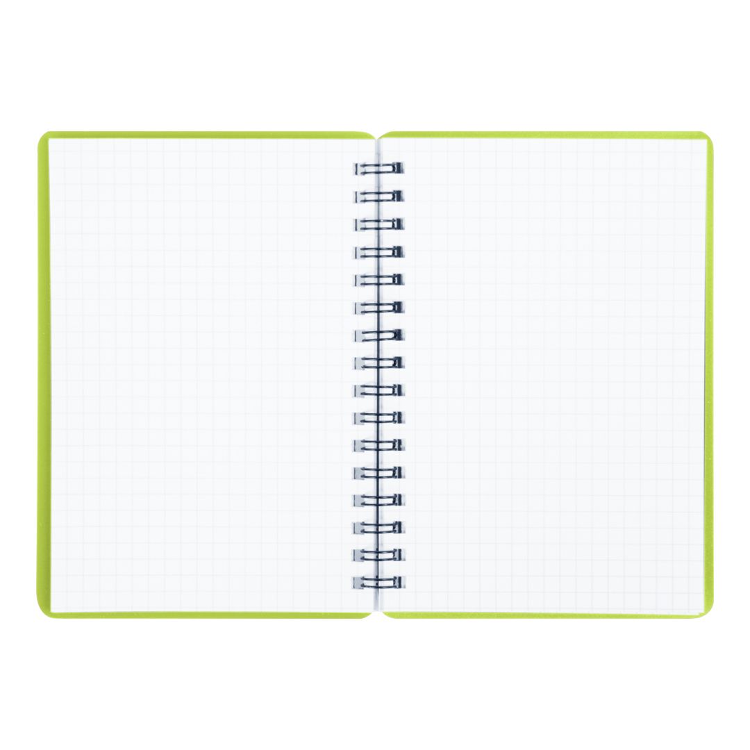 Записная книжка BG "Neon", А6, 60 листов, пластиковая обложка, в клетку, салатовая / Записные книжки №2