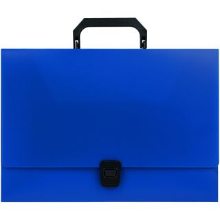 Папка-портфель Стамм, А4 пішімде, 1 бөлім, құлыпта, көк / Бөлімделген папкалар