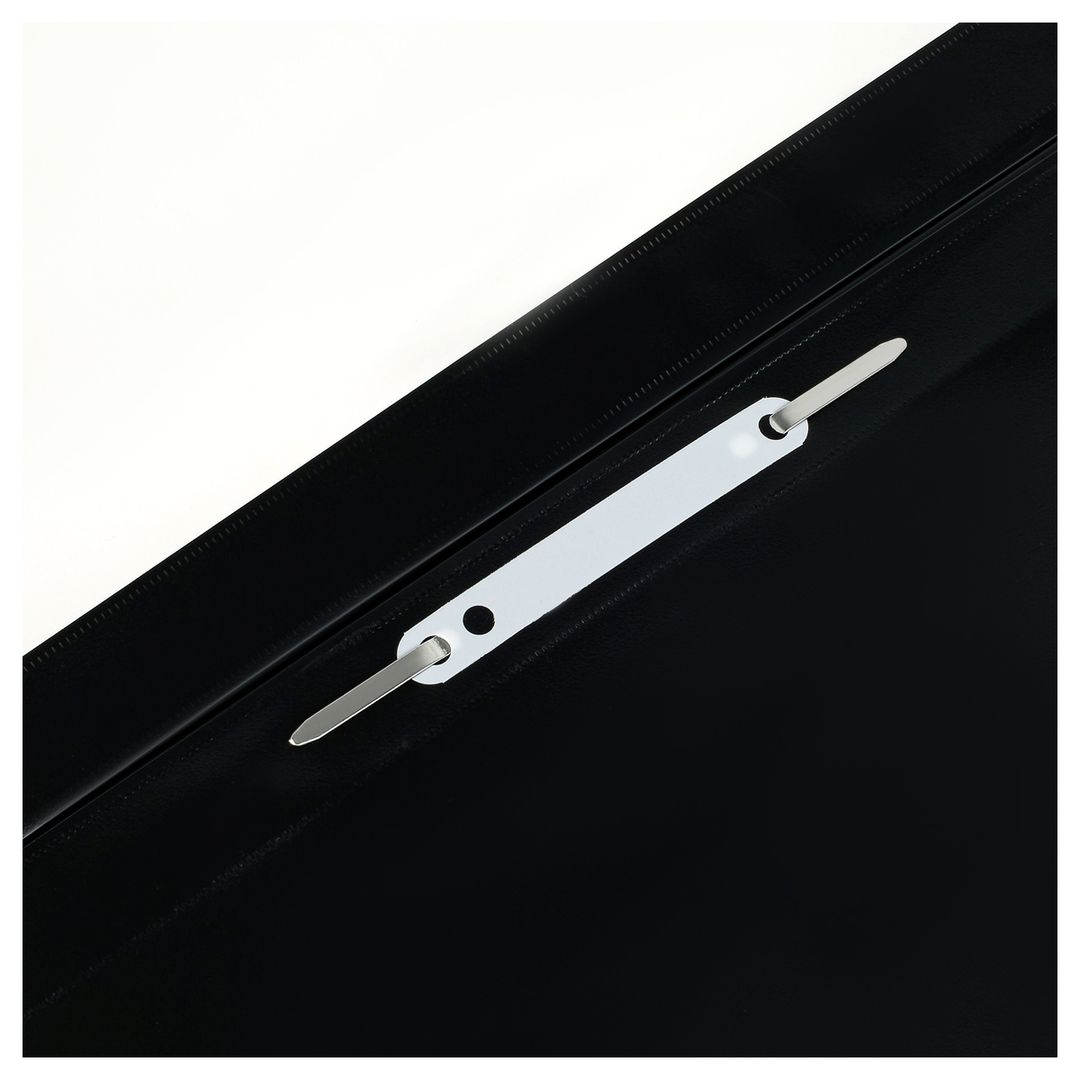 Папка-скоросшиватель Стамм, А4 формат, 180 мкм, черная, с перфорацией / Скоросшиватели пластиковые №3