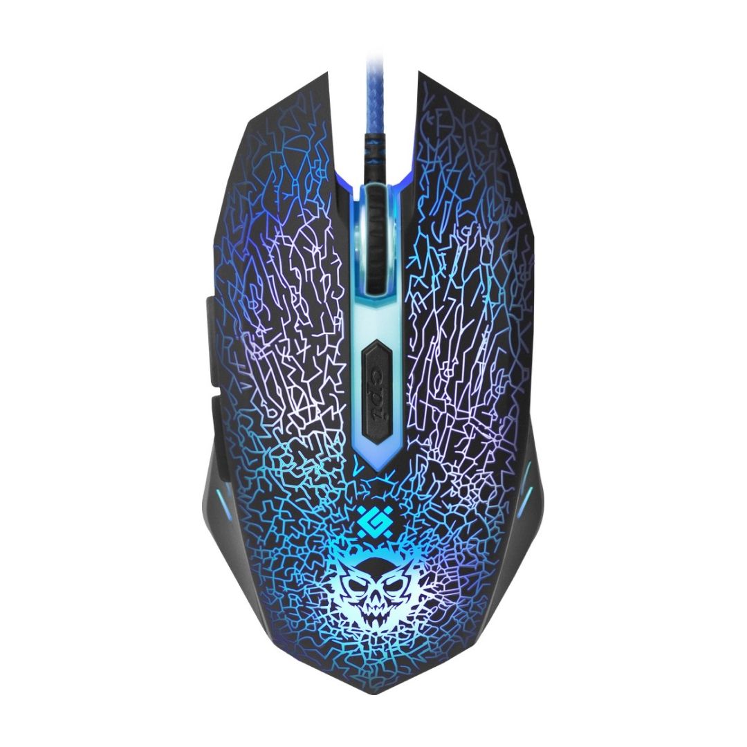 Мышь проводная оптическая, игровая, Defender Shock GM-110L, 3200 dpi, коврик в комплекте, черная / Все для геймера