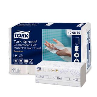 Қағаз сүлгілер Tork "Xpress", 225 дана, 2 қабатты, 24*21 см, Z-бүктелу, ақ / Диспенсерлерге арналған сүлгілер