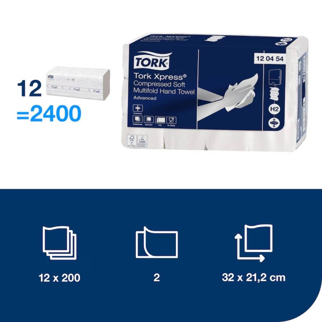 Қағаз сүлгілер Tork "Xpress", 200 дана, 2 қабатты, 32*21 см, W-бүктелу, ақ / Диспенсерлерге арналған сүлгілер №5 oe.kz Қағаз сүлгілер Tork "Xpress", 200 дана, 2 қабатты, 32*21 см, W-бүктелу, ақ / Диспенсерлерге арналған сүлгілер №5