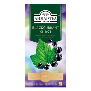 Чай Ahmad Tea Смородиновый взрыв, черный, 25 пакетиков/упак / Чай пакетированный