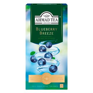 Чай Ahmad Tea Блуберри Бриз, с ароматом голубики, зеленый, 25 пакетиков/упак / Чай пакетированный
