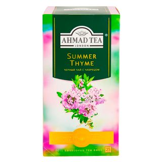 Чай Ahmad tea "Летний чабрец", черный, 25 пакетиков/упак / Чай пакетированный