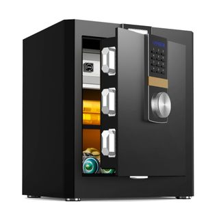 Сейф Deli "4042ES", электронный код + ключ, 320*380*460 мм, 25,5 кг, черный / Сейфы
