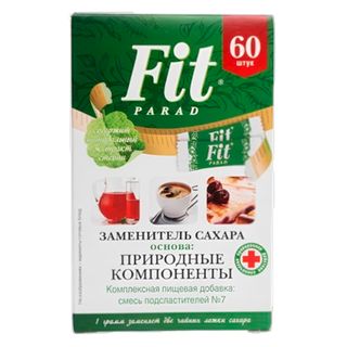 Қант алмастырғыш Fit Parad №7, 60 дана / Салауатты тамақтану