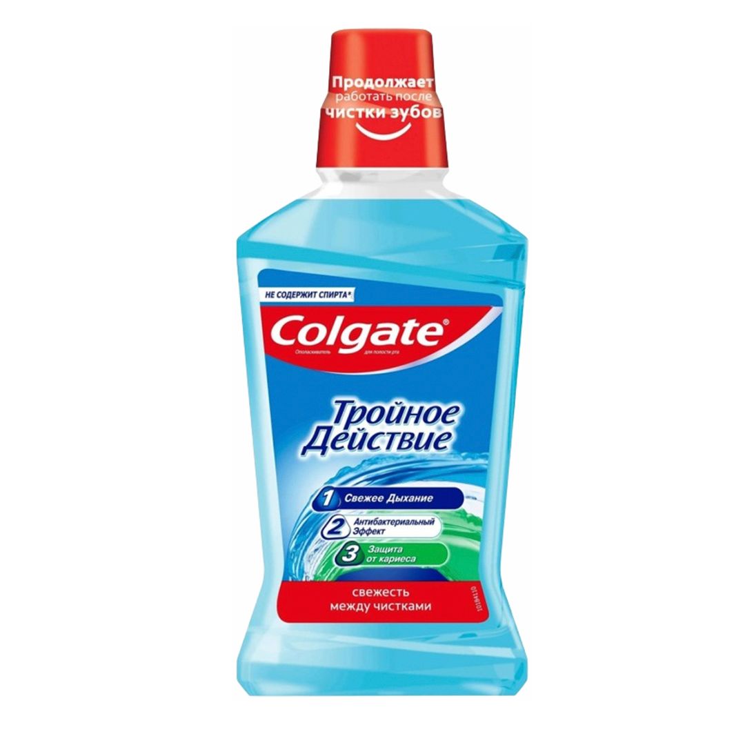 Ополаскиватель для полости рта Colgate "Тройное действие", антибактериальный, 500 мл