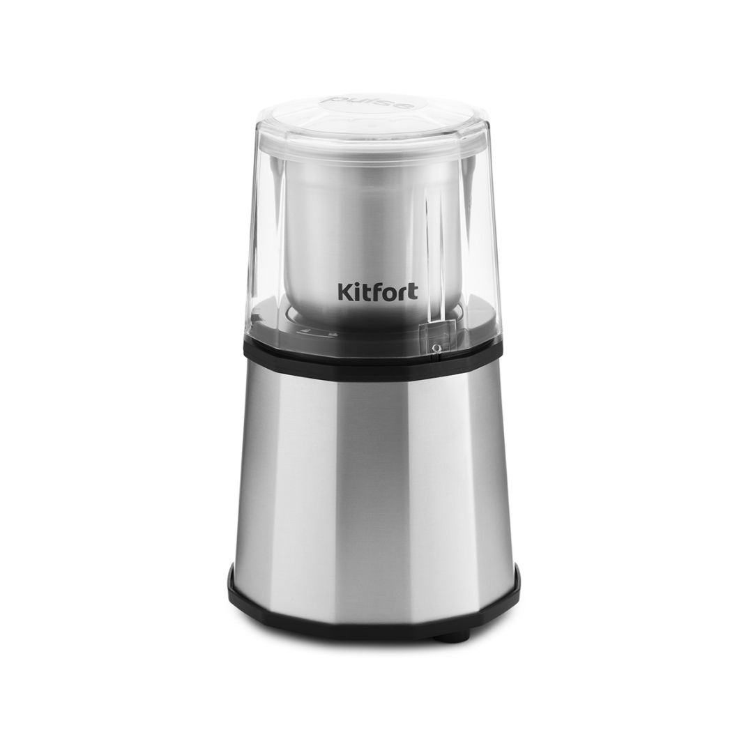 Кофемолка Kitfort KT-746, 200 Вт, вместимость 60 г, металлик / Кофемолки	