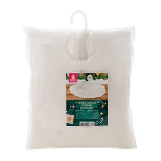 Жаңа жылдық кілемше Золотая сказка, 60 см, полиэстер, ілгішпен, ақ / Сыйлықтар мен кәдесыйлар