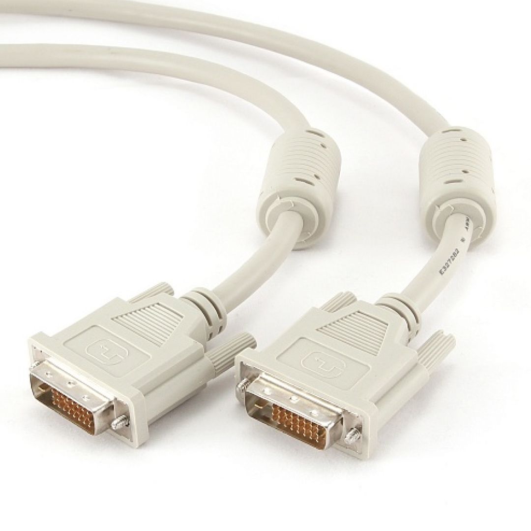 Интерфейсный кабель Cablexpert CC-DVI2-10, DVI-D dual link, 3 м, белый / Интерфейсные кабели
