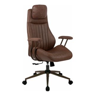 Кресло для руководителя Brabix Arizona EX-573, искусственная замша, коричневое / Кресла для руководителей