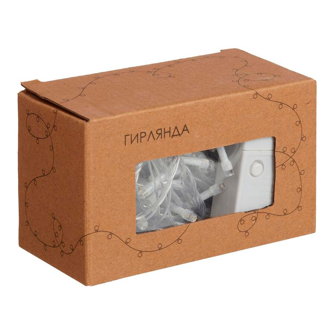 Электрогирлянда светодиодная, 100 ламп, теплый белый, 8 режимов, 6 м, IP20 / Сыйлықтар мен кәдесыйлар