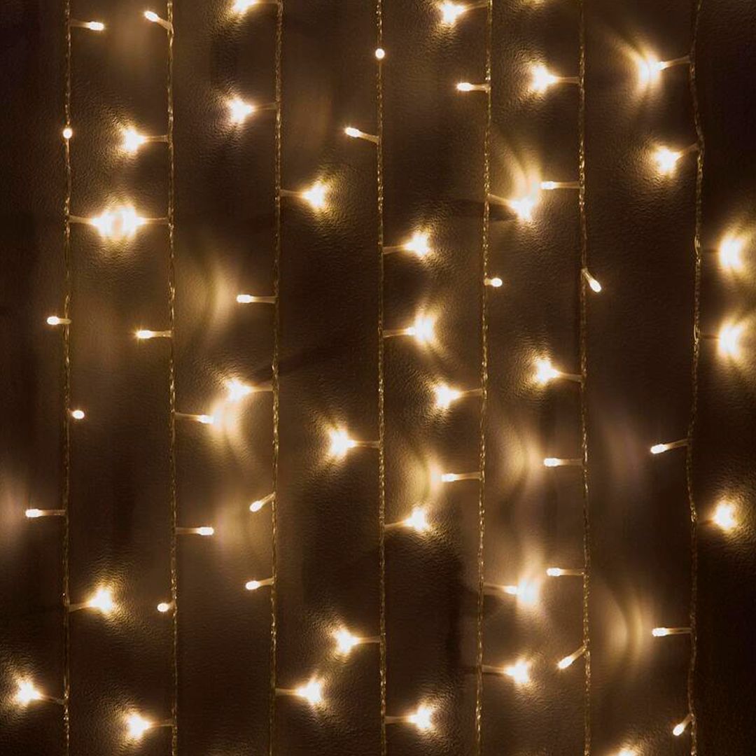 Электрогирлянда светодиодная, 100 ламп, теплый белый, 8 режимов, 6 м, IP20 / Сыйлықтар мен кәдесыйлар №2