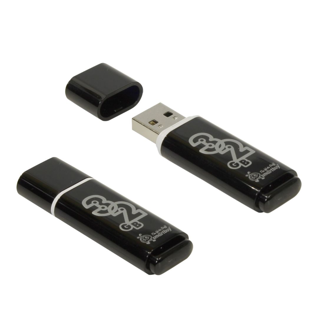 USB-флешка 32 Gb, Smartbuy "Glossy series", USB 2.0, черная