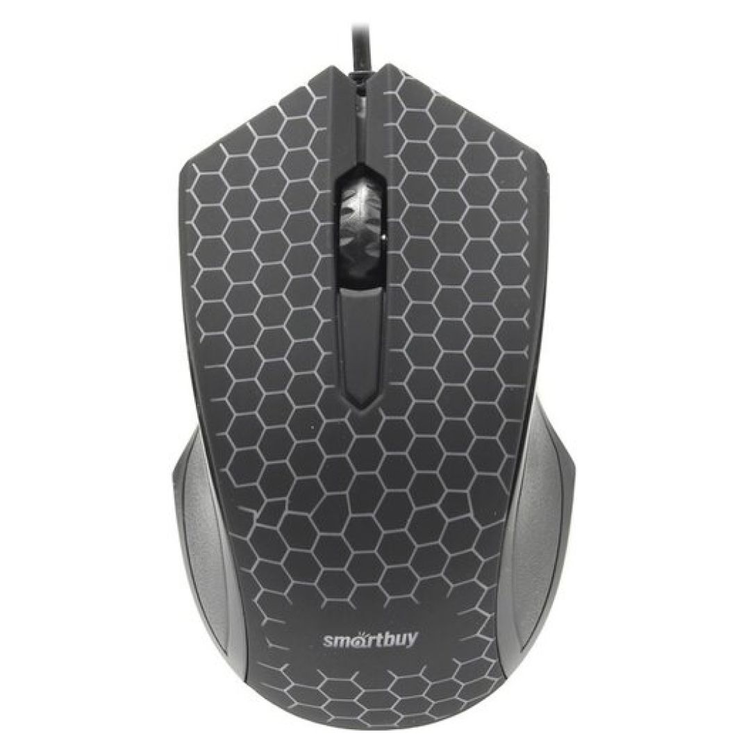 Мышь проводная оптическая Smartbuy ONE 334, USB, 3 кнопки, 1000 dpi, черная / Мыши проводные