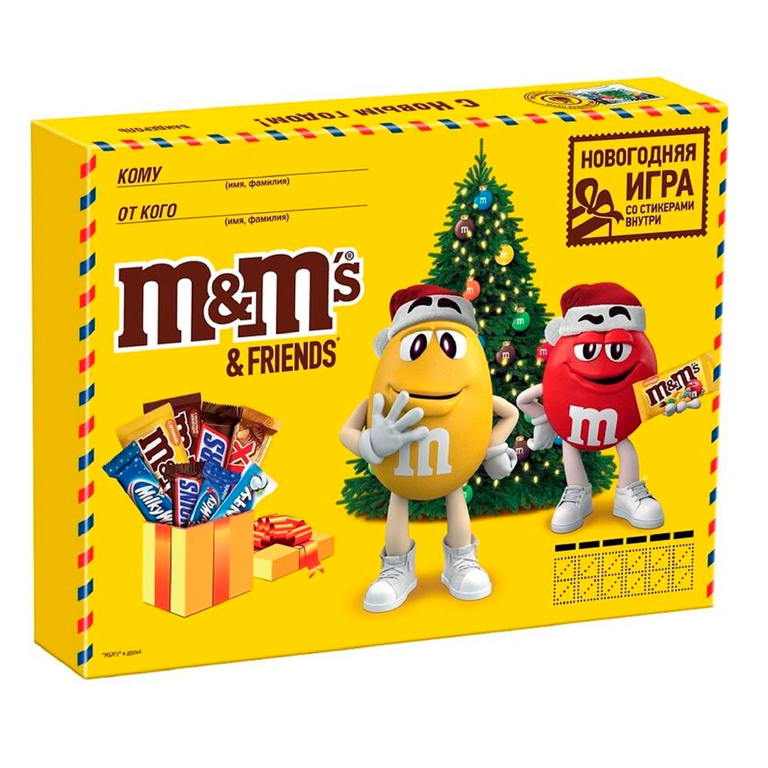 Новогодний подарок M&M's and Friends "Большая посылка", 577 гр