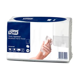 Қағаз сүлгілер Tork "Xpress", 190 дана, 2 қабатты, 23*21 см, Z-бүктелу, ақ / Диспенсерлерге арналған сүлгілер