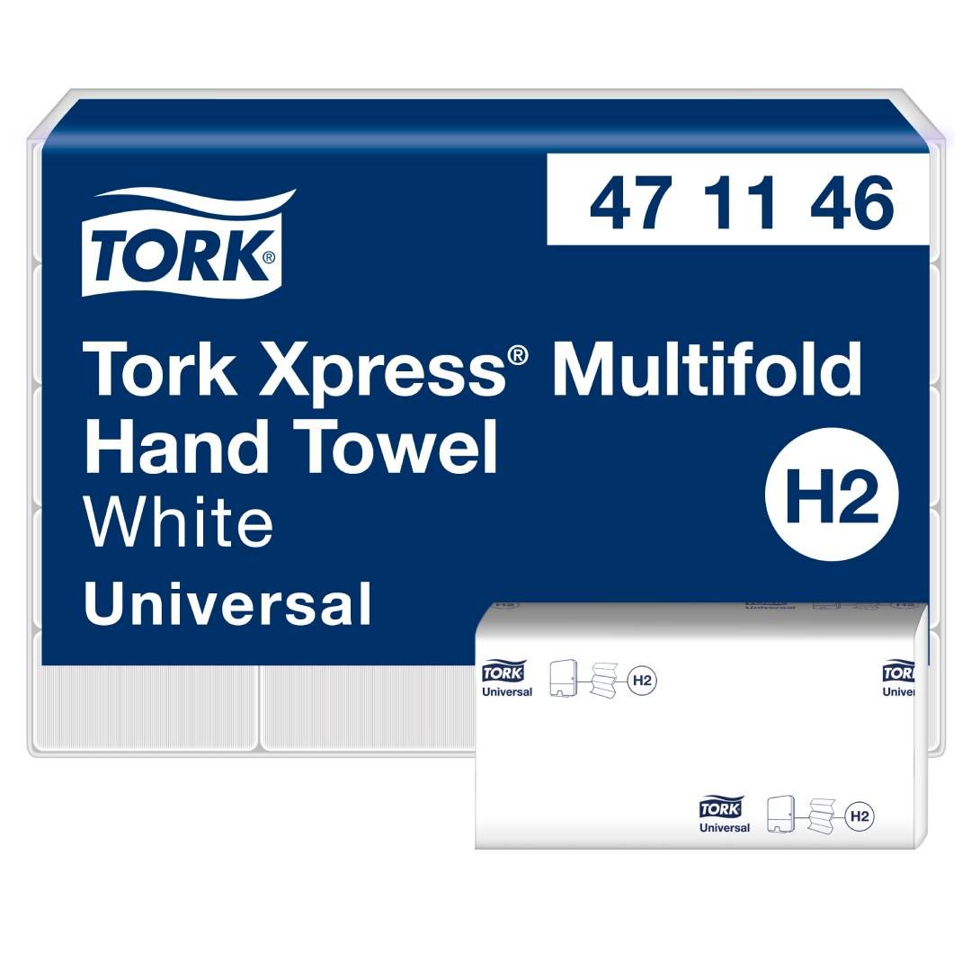 Қағаз сүлгілер Tork "Xpress", 190 дана, 2 қабатты, 23*21 см, Z-бүктелу, ақ / Диспенсерлерге арналған сүлгілер №2