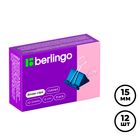 Зажимы для бумаг Berlingo, 15 мм, 12 шт., цветные