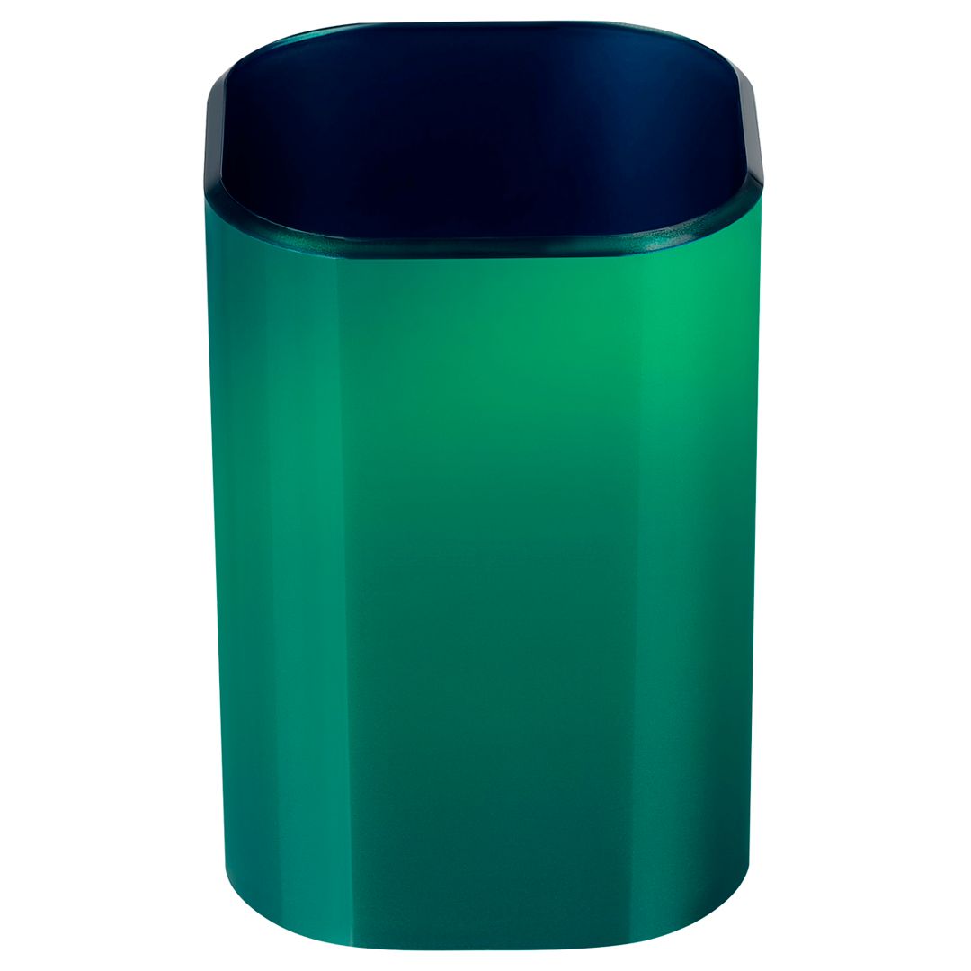 Подставка-стакан Стамм "Фаворит", пластик, квадратная, зеленый хамелеон / Подставки без наполнения №2