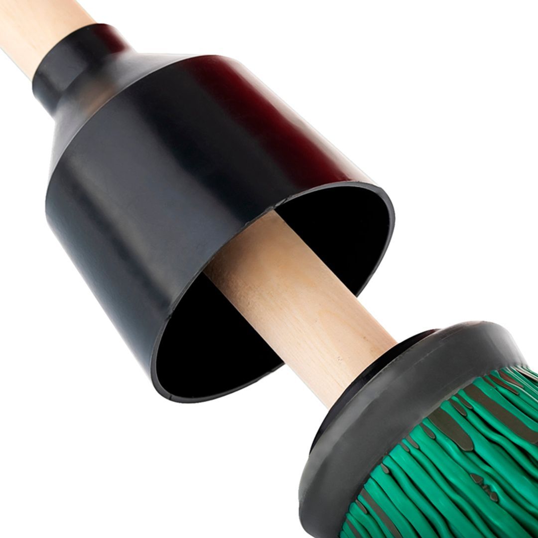 Метла Vega, синтетическая, для улицы, круглая, с деревянным черенком, 120 см / Веники, щетки, совки №3