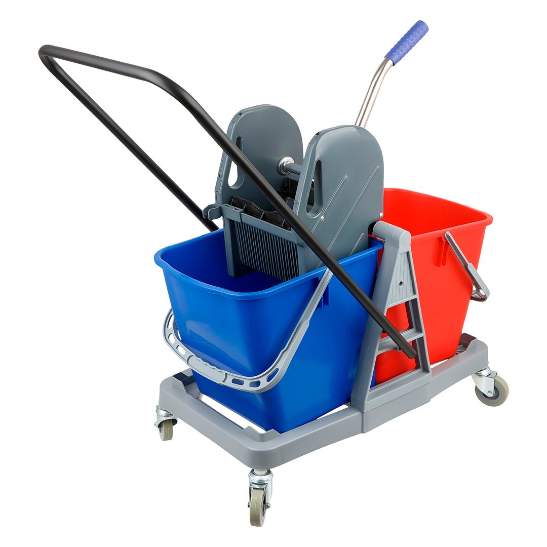 Тележка уборочная OfficeClean, 2 съемных ведра 23 л, механический отжим, пластиковый каркас / Ведра №3