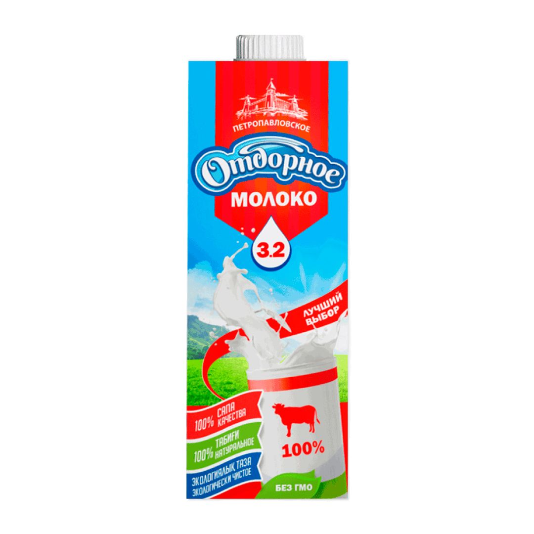 Молоко Петропавловское "Отборное", 1 литр, 3,2% / Молоко и сливки