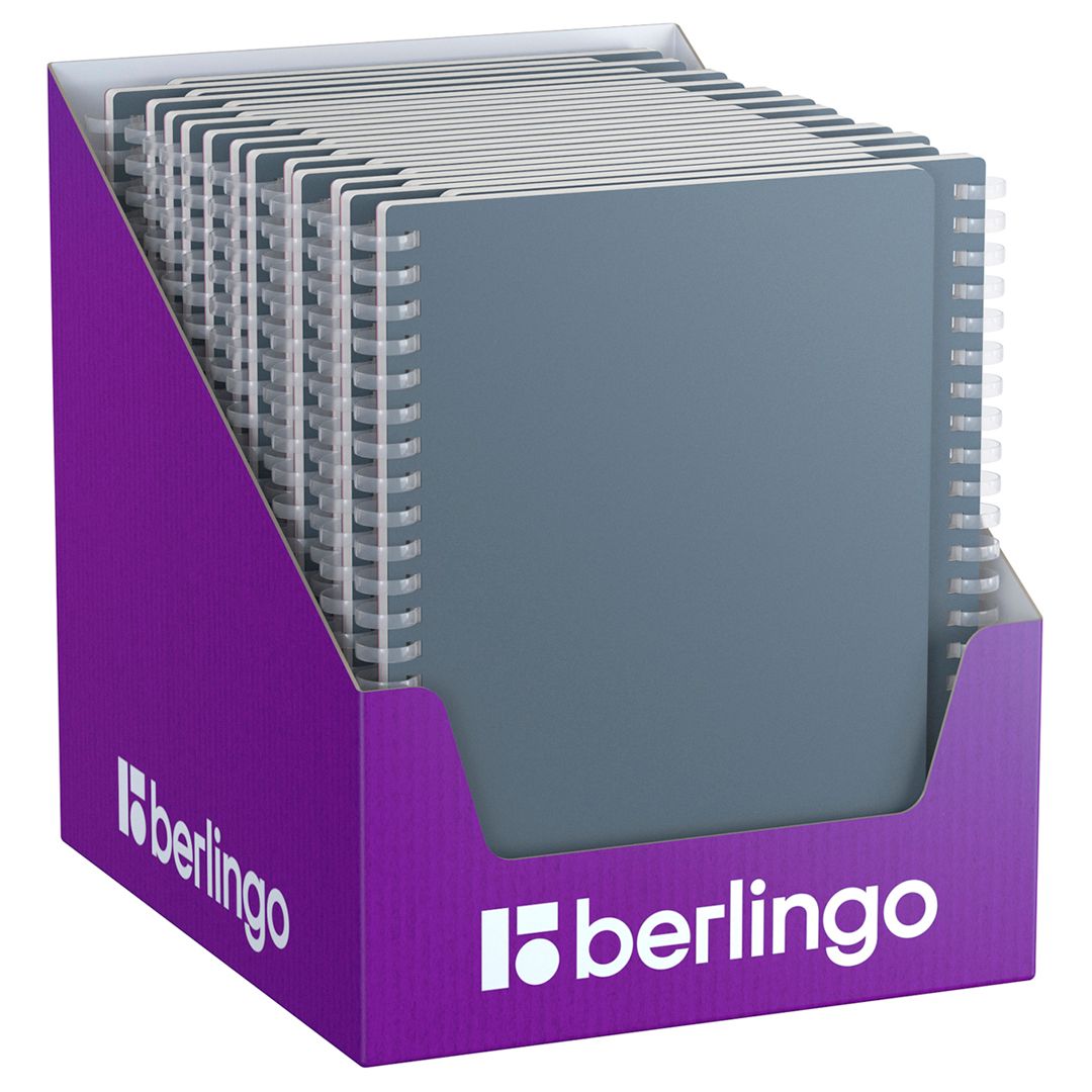 Бизнес-дәптер Berlingo "Soft Touch Pro", A5, 80 парақ, тор көз, силиконды шиыршықта, сұр / Дәптерлер №4 oe.kz Бизнес-дәптер Berlingo "Soft Touch Pro", A5, 80 парақ, тор көз, силиконды шиыршықта, сұр / Дәптерлер №4