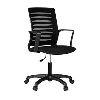 Кресло для персонала Helmi HL-M16 "Webstar", ткань, сетка, черное / Кресла для персонала