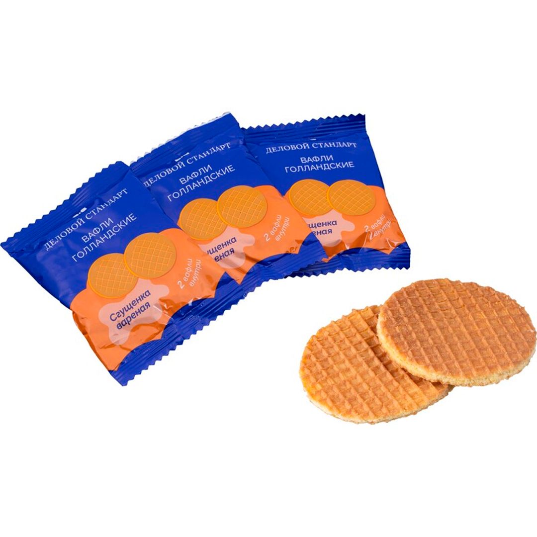 Жұмсақ вафлилер Деловой Стандарт "Голланд", қоюландырылған сүтпен, 500 гр / Печенье, вафлилер, крекерлер №3
