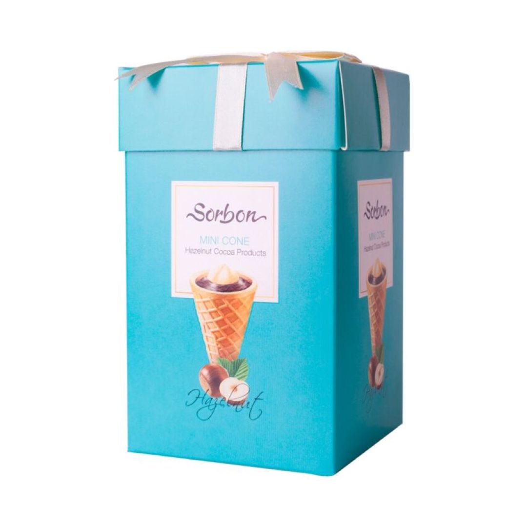 Конфеты Sorbon "Фундук", мини-рожки с хрустящей начинкой, 200 гр / Конфеты