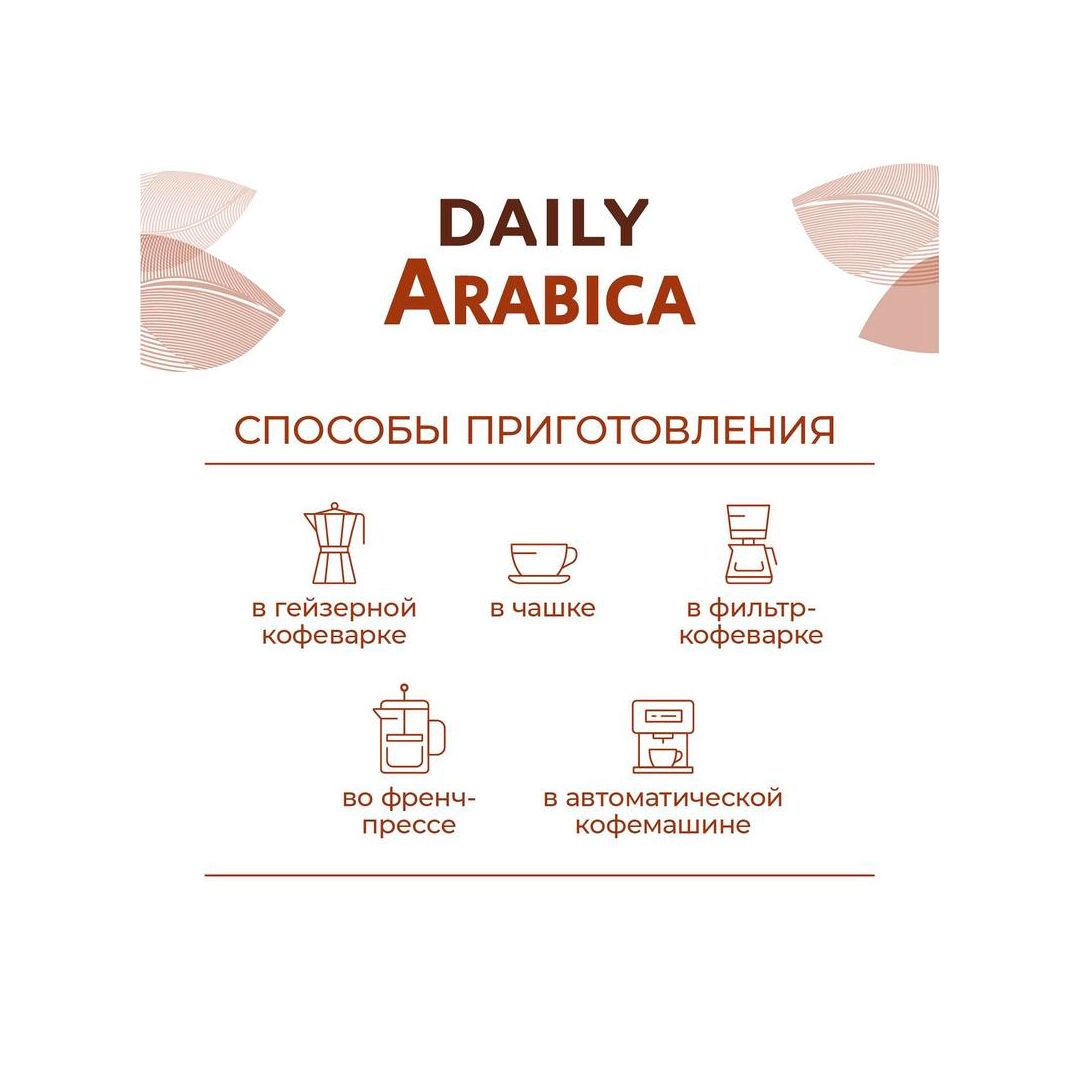 Кофе в зернах Poetti "Daily Arabica", средней обжарки, 1000 гр / Кофе зерновой №3