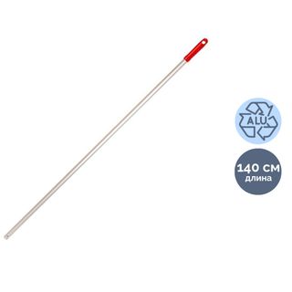 Еден жуғыш сабы "Метлана",  ұзындығы 140 см, жіксіз, алюминий, қызыл / Еден жуғыштар және жинақтары