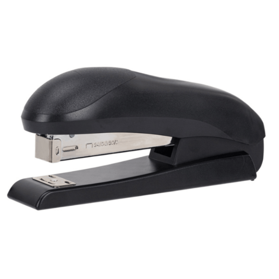 30 параққа дейін қапсырмалағыш степлер, Brauberg "Universal", №24/6, 26/6, пластик, қара / Степлерлер