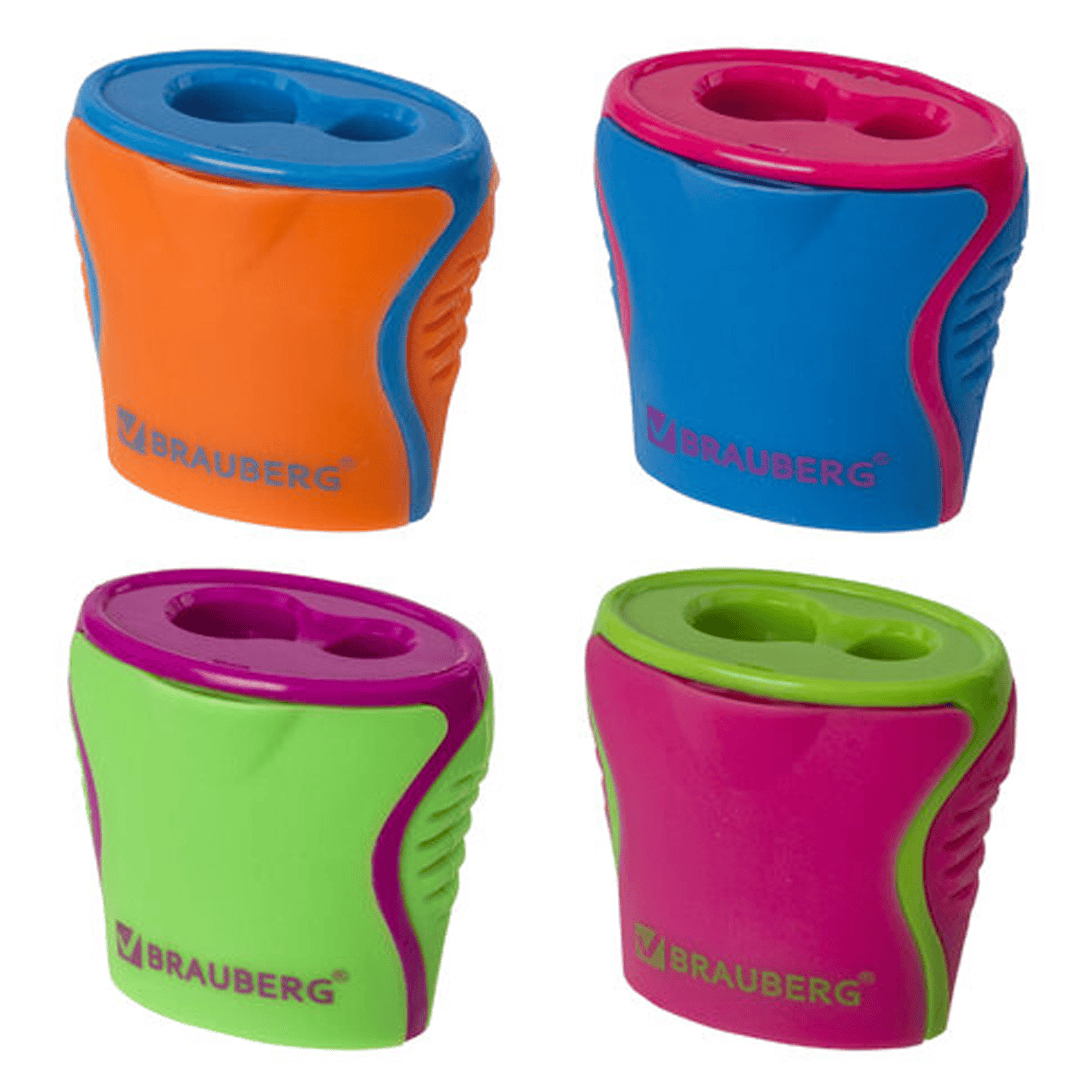 Ұштағыш Brauberg "Mix Dual", контейнермен, екі тесігі бар, ассорти, баға бір дана үшін / Ұштағыштар №2 oe.kz Ұштағыш Brauberg "Mix Dual", контейнермен, екі тесігі бар, ассорти, баға бір дана үшін / Ұштағыштар №2