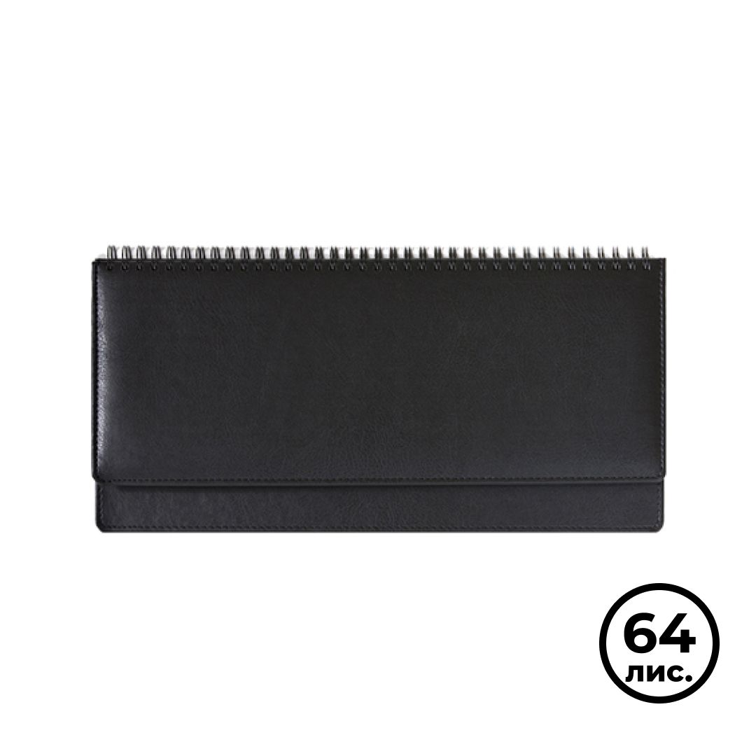 Планер настольный датир. на 2023 г., "Memory planer" на спирали, 155*325 мм, 120 л, черный / Планинги