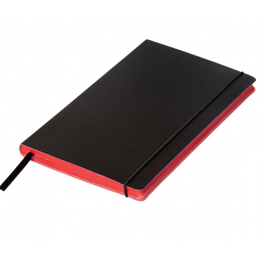 Записная книжка Renk, А5, 256 л, на резинке, в линейку, красный срез / Записные книжки №2