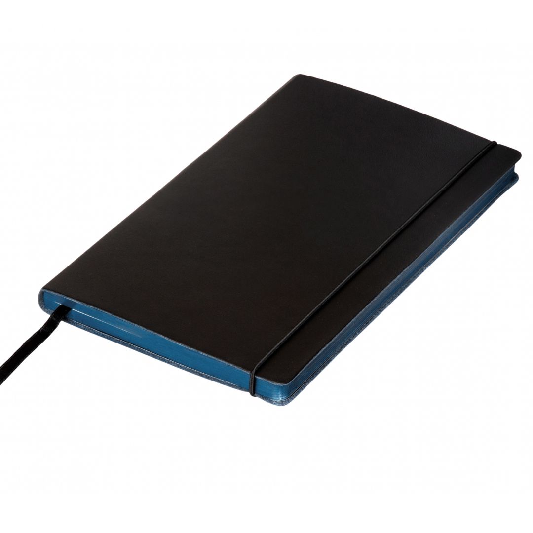 Записная книжка Renk, А5, 256 л, на резинке, в линейку, синий срез / Записные книжки №2