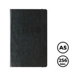 Записная книжка Baer, А5, 256 л, на резинке, с вырубкой под ручку, в линейку, черная