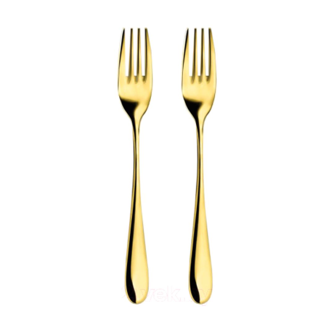 Вилка десертная Wilmax, 16 см, из нержавеющей стали, 2 шт/упак / Посуда столовая