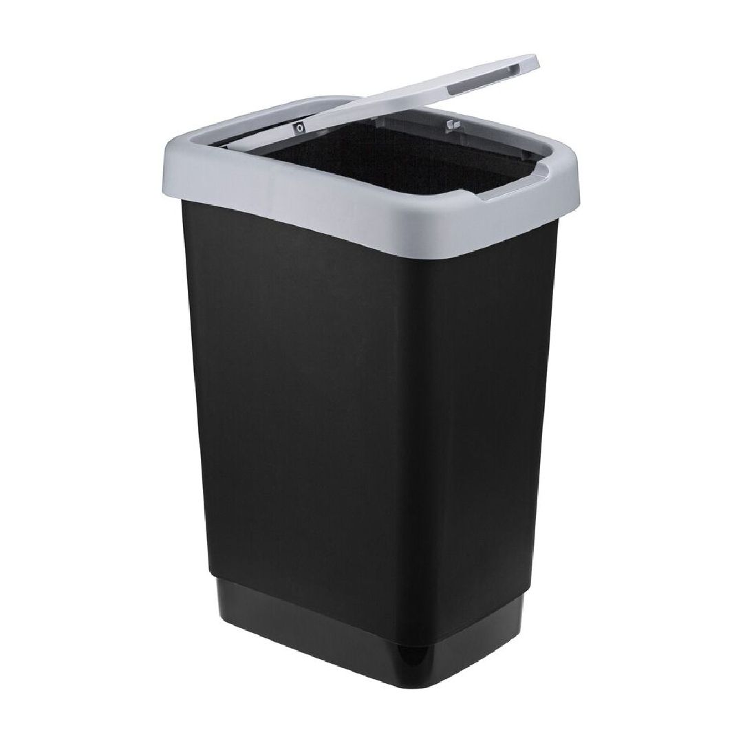 Қоқыс шелегі Idea Twin, 25 л, пластик, қара/сұр / Қоқыс контейнерлері мен шелектері №2 oe.kz Қоқыс шелегі Idea Twin, 25 л, пластик, қара/сұр / Қоқыс контейнерлері мен шелектері №2