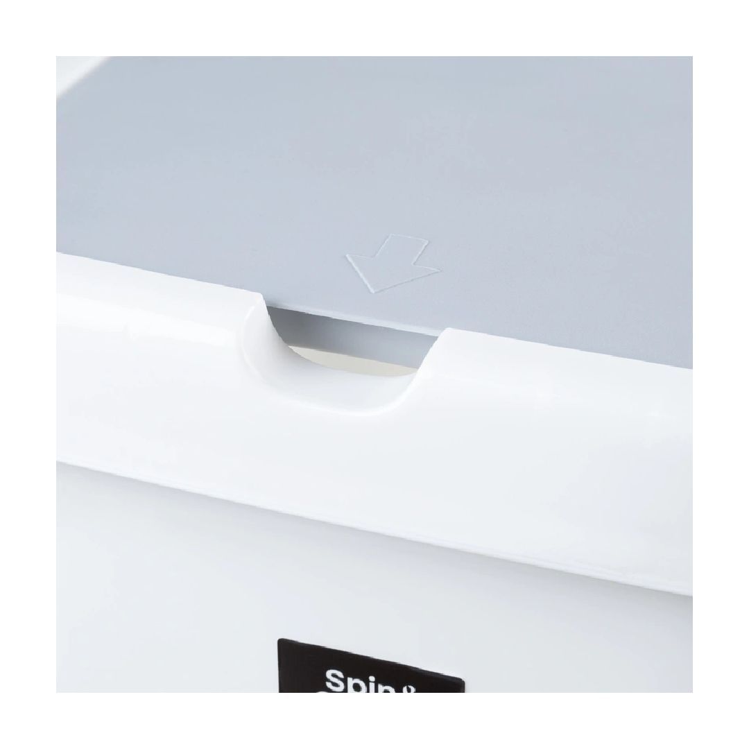 Қоқыс шелегі Spin&clean, 25 л, пластик, ақ/сұр / Қоқыс контейнерлері мен шелектері №3