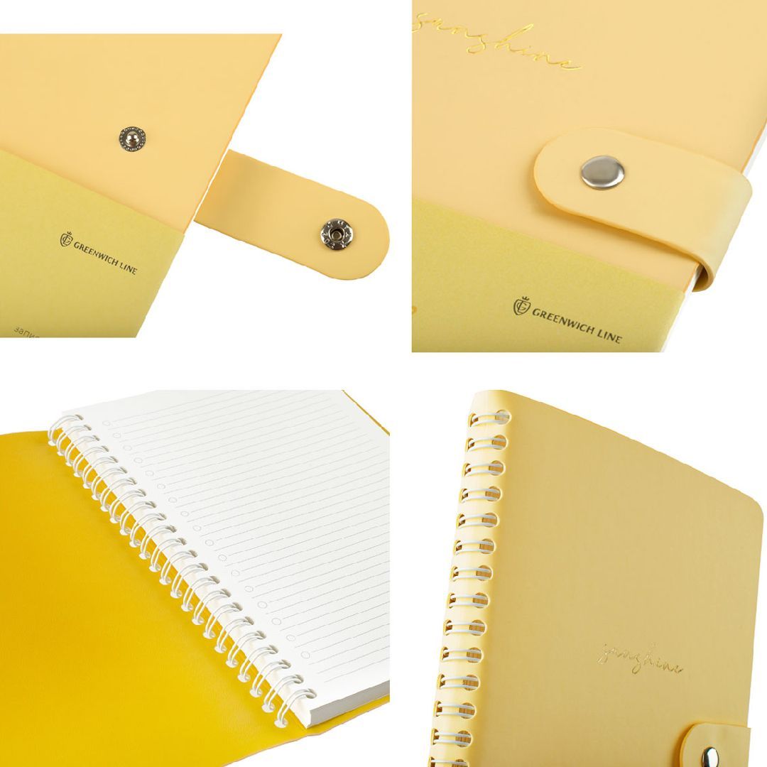 Записная книжка Greenwich Line "Pastel. Yellow", А5, 96 листов, кожзам, в линейку / Записные книжки №4