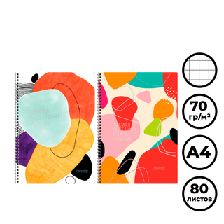Тетрадь Greenwich Line "Abstract pattern", А4, 80 листов, в клетку, тиснение фольгой, на гребне / Тетради