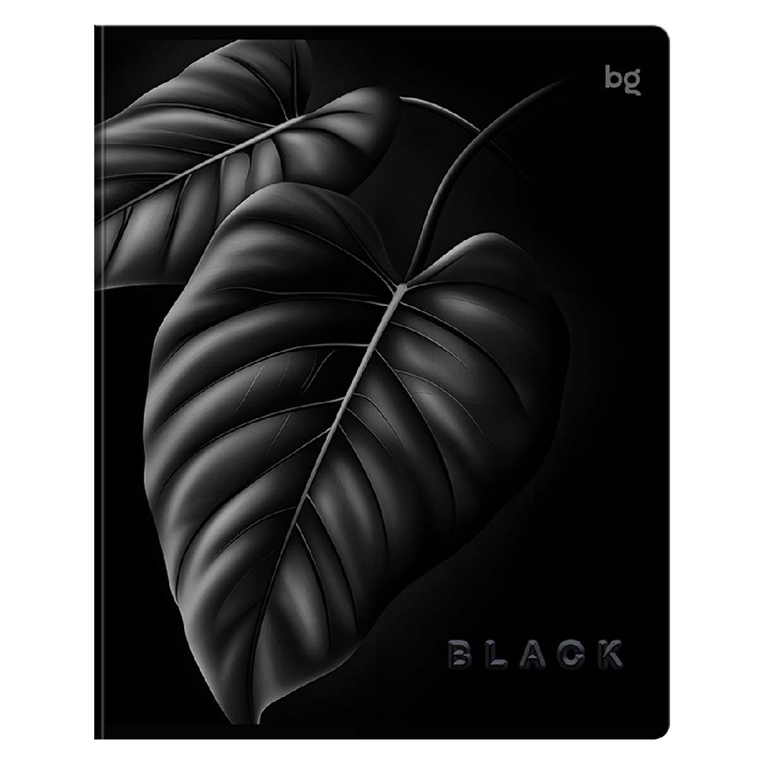 Тетрадь BG "Just Black", A5, 80 листов, в клетку, на скрепке, soft-touch, черная / Тетради №3
