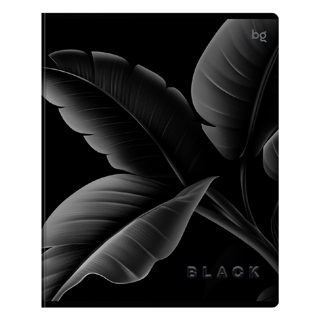Тетрадь BG "Just Black", A5, 80 листов, в клетку, на скрепке, soft-touch, черная / Тетради №5