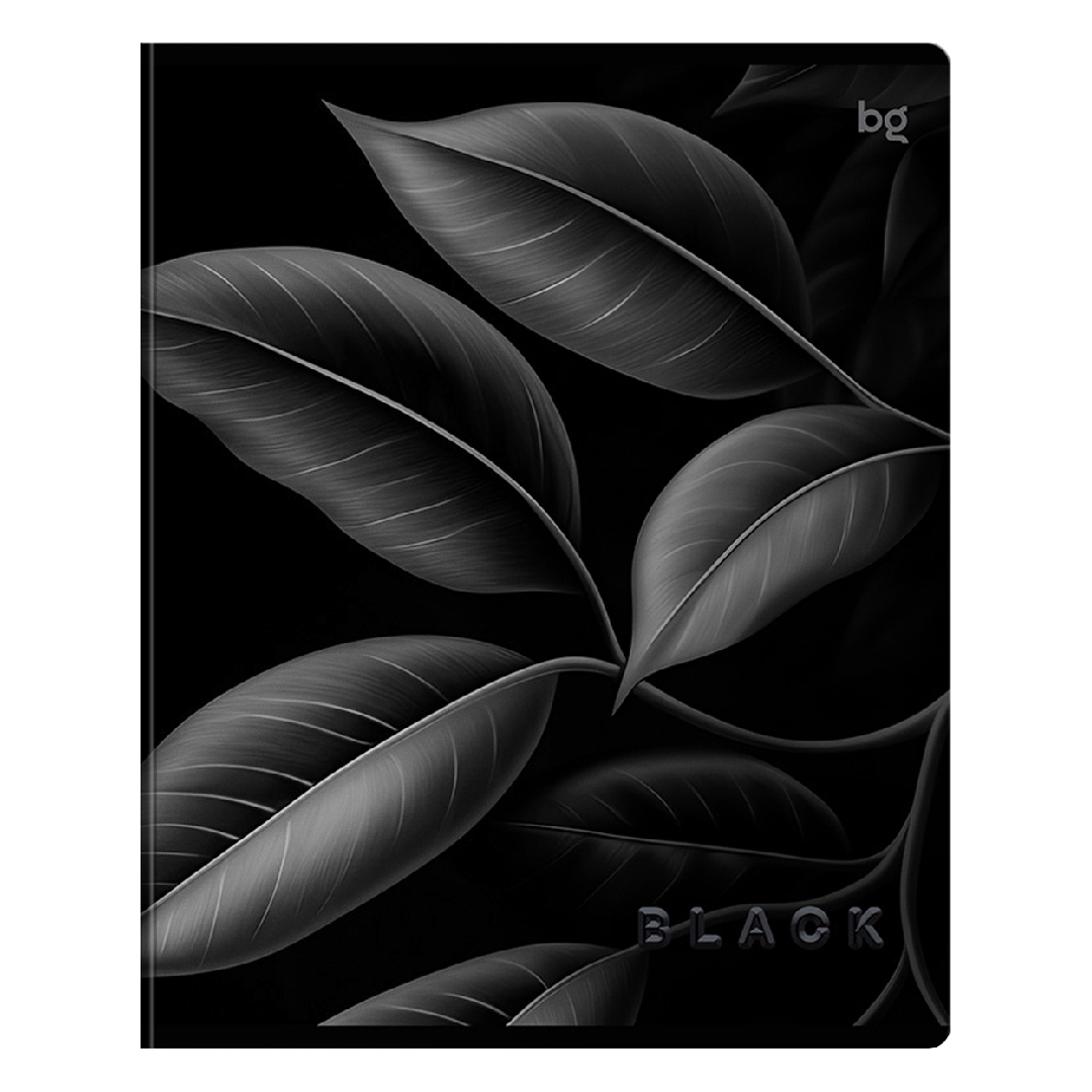 Тетрадь BG "Just Black", A5, 80 листов, в клетку, на скрепке, soft-touch, черная / Тетради №6